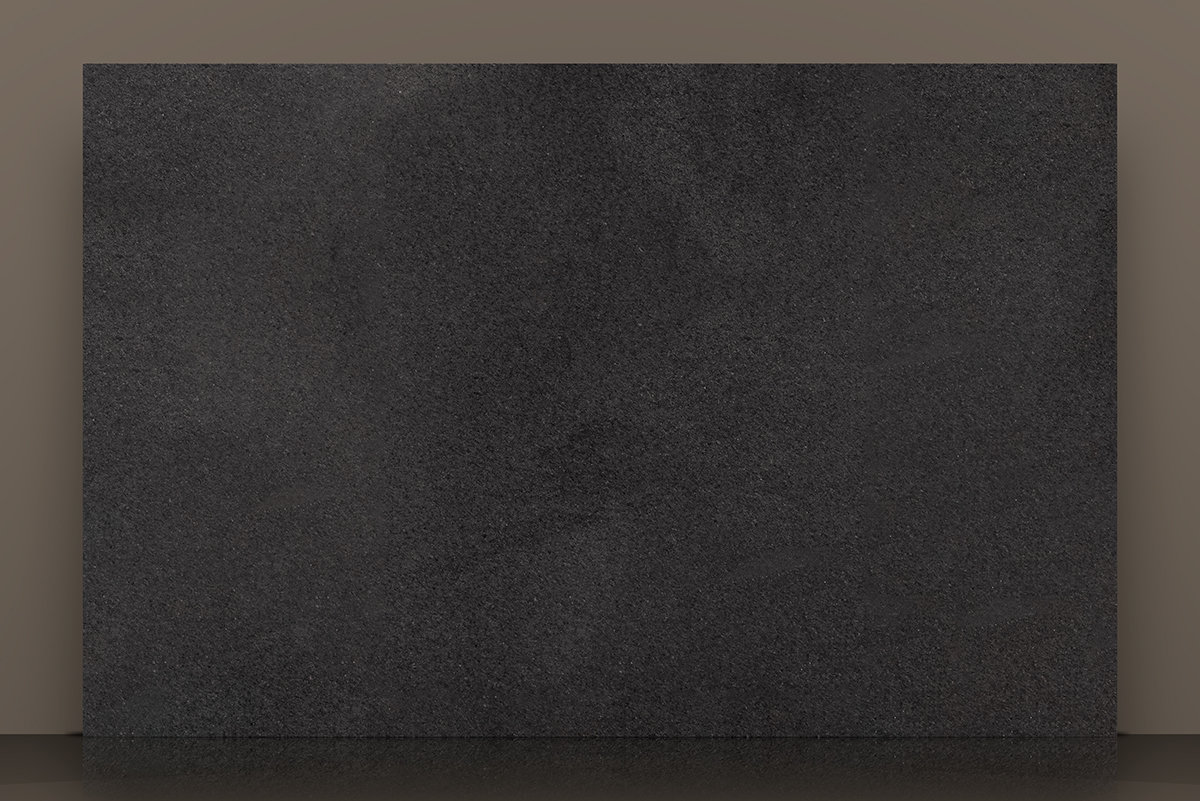 brasil black leathered granite slab